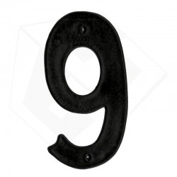 PLASTIC HOUSE NUMBER SIGN - 9